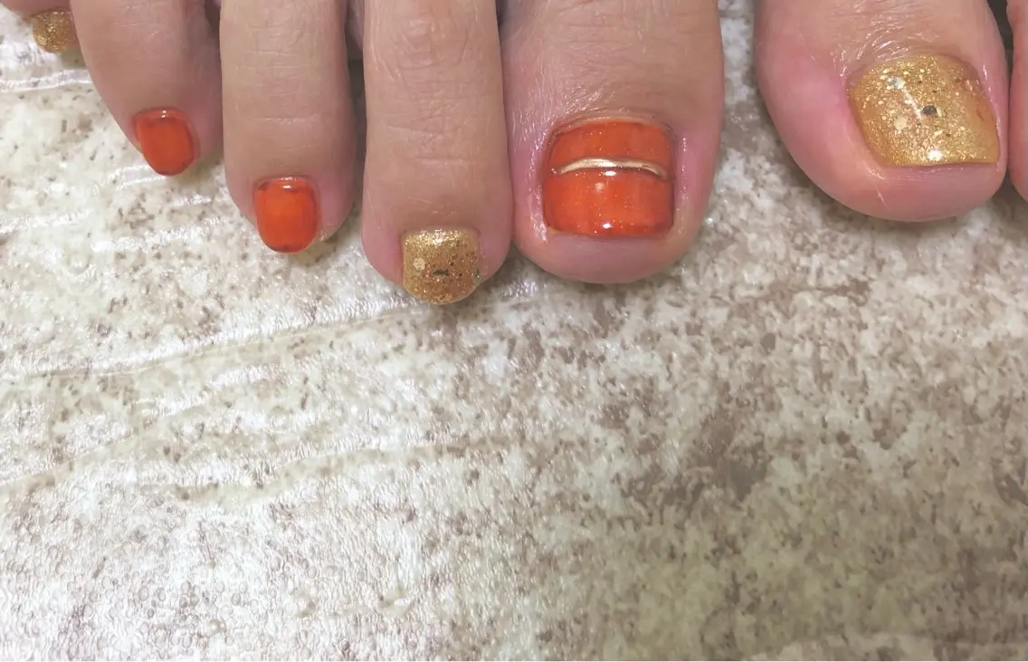 ネイル フットネイル 自爪育成ネイルケア Lena  nailのネイルデザイン