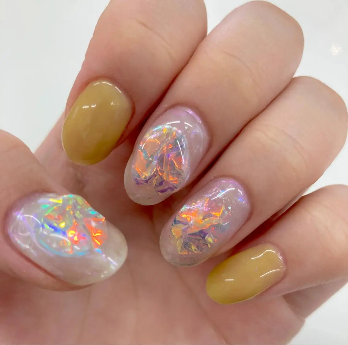 ネイル 氷ネイル・うるうるネイル ハンドネイル Amu's chikakoのネイルデザイン