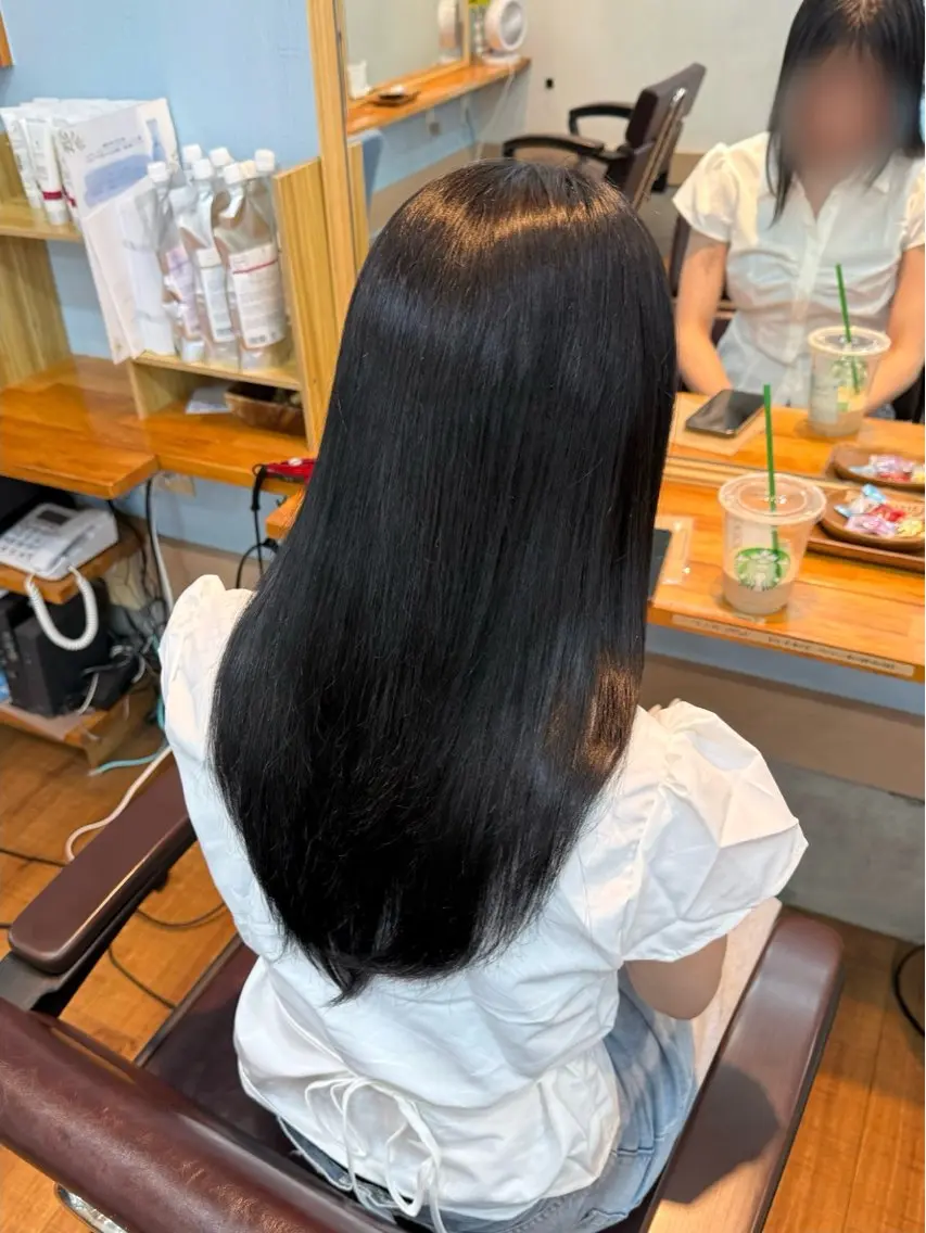ロング 馬場 風歌のヘアスタイル