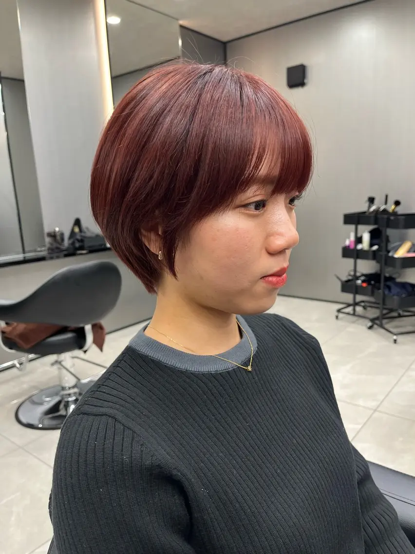 ショート カラー 若命燿史/レイヤー 縮毛矯正/髪質改善のヘアスタイル