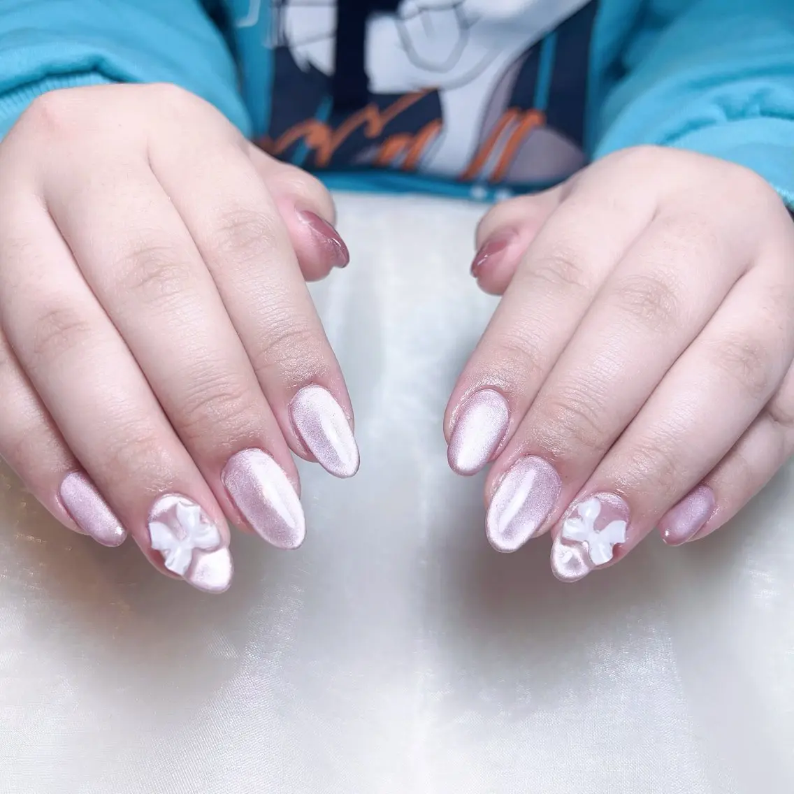 メンズ ネイル メンズ韓国風 アートネイル オーロラネイル ガーリー キラキラネイル ハンドネイル Nail salon 木にいるのネイルデザイン