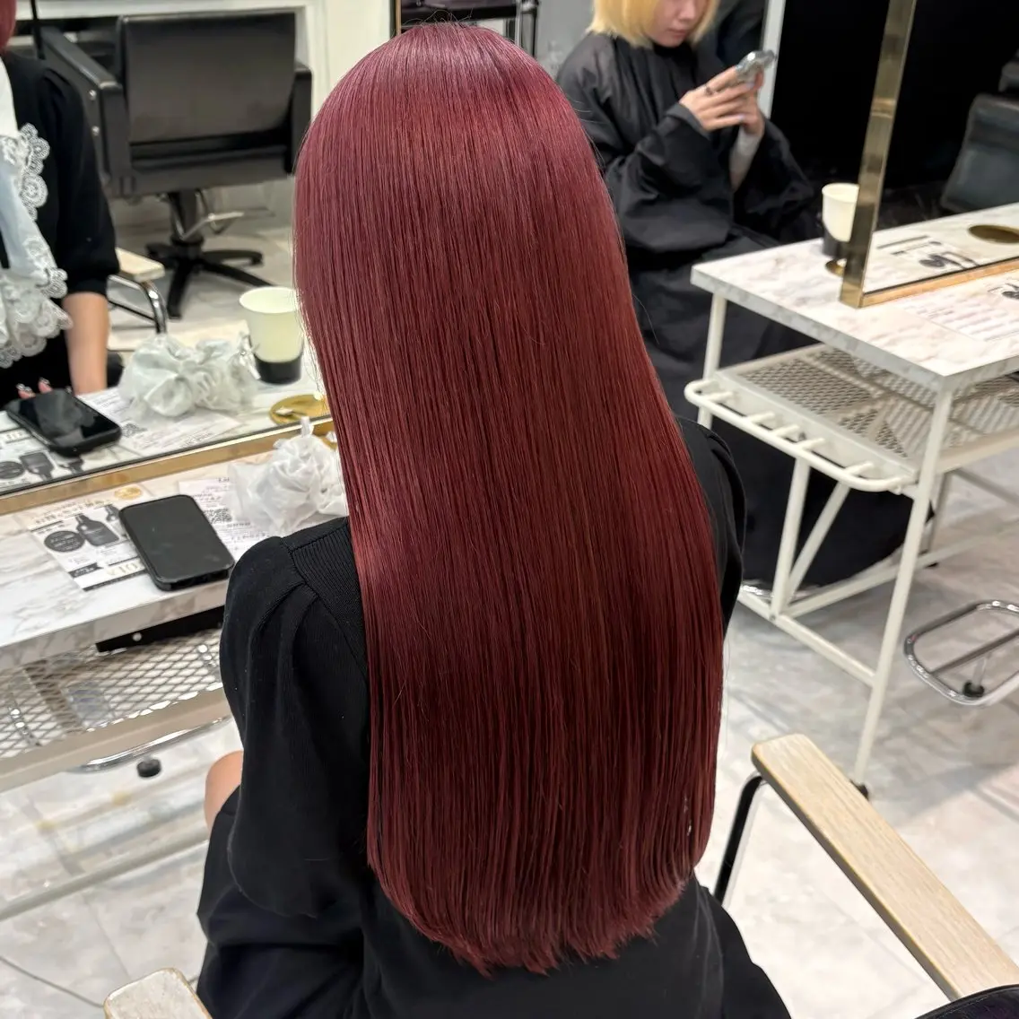 ロング カラー ラベンダーカラー ピンクカラー ピンクラベンダー ヘアカラー トリートメント ヘアセット 色落ち綺麗🩰ハイ トーン🎀RINKAのヘアスタイル