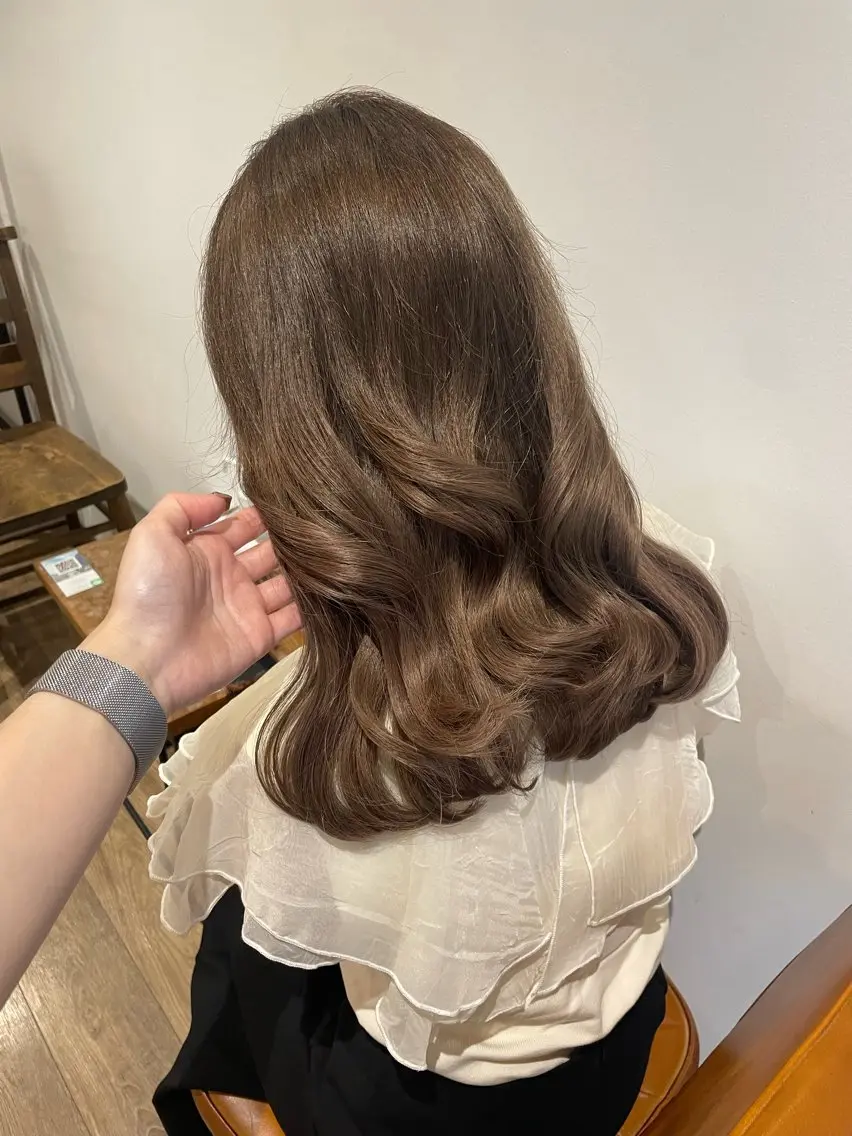 セミロング カラー ヘアアレンジ ヘアカラー トリートメント coco♡ 韓国hairのヘアスタイル