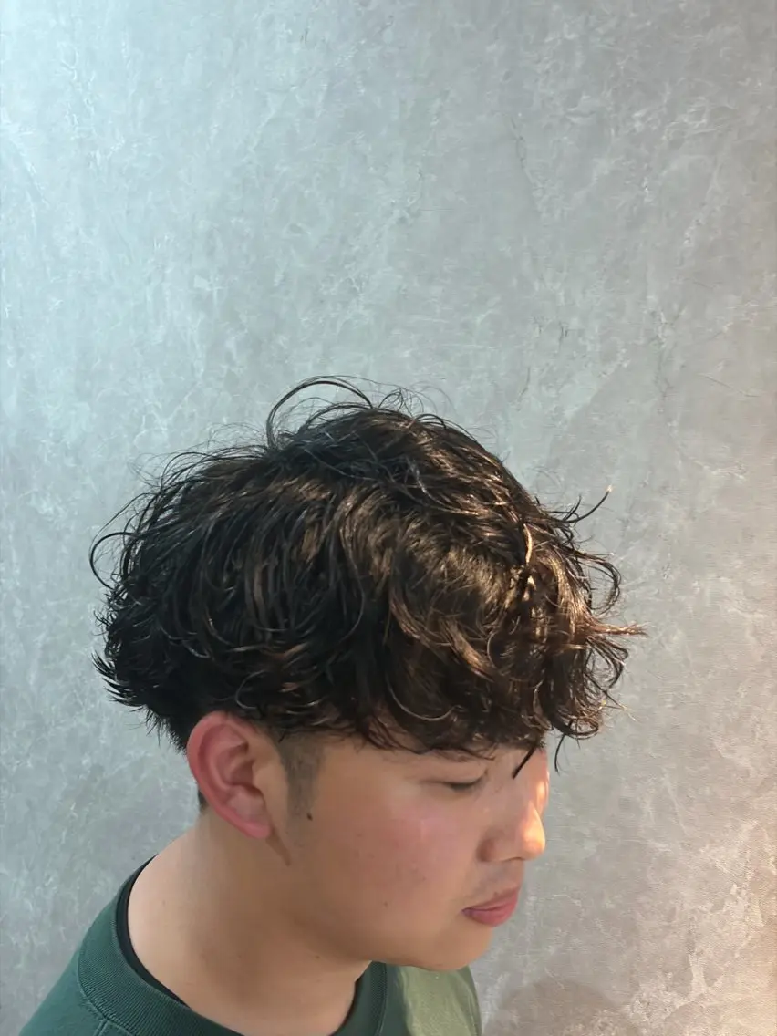 ミディアム パーマ メンズ 高橋 怜玖/仙台/長町のヘアスタイル
