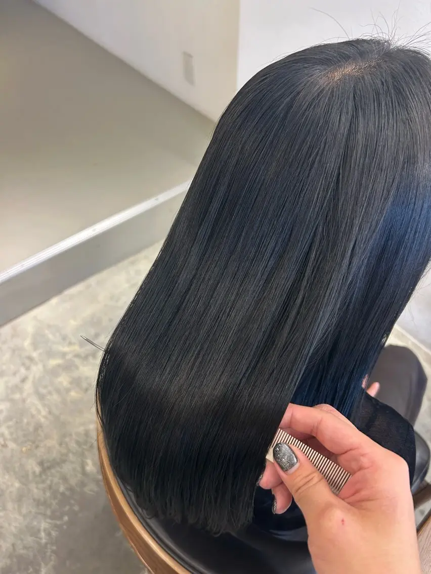 ミディアム 髪質改善 カット トリートメント HASIMOTO jijibyMOPSのヘアスタイル