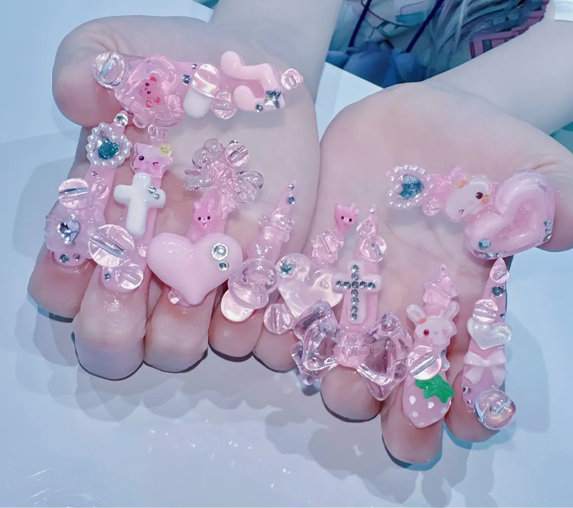 ネイル オーロラネイル ブルー フットネイル ジェルネイル 氷ネイル・うるうるネイル ハンドネイル Rin Nail 新大久保店のネイルデザイン
