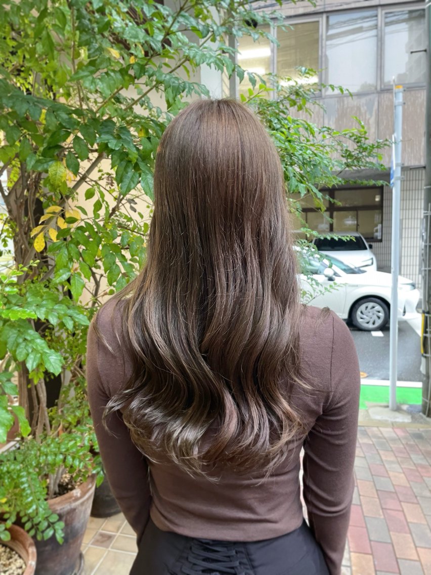 ロング ロング ヘアカラー Reira小顔カット ボブ¦レイヤーのヘアスタイル