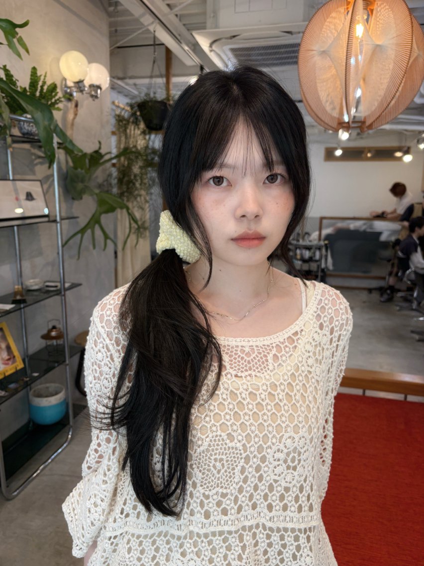 ロング カット 柳瀬 和香奈のヘアスタイル