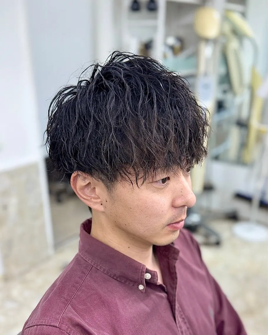 パーマ メンズ カット パーマ 🔥メンズパーマ特化 菅谷尚悠🔥のヘアスタイル