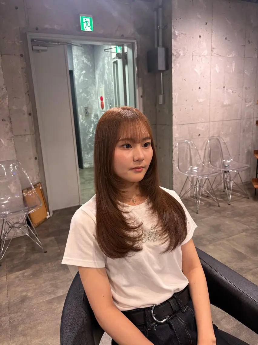 ロング カラー ヘアカラー ヘアセット ハイトーン 横浜💞ミオのヘアスタイル