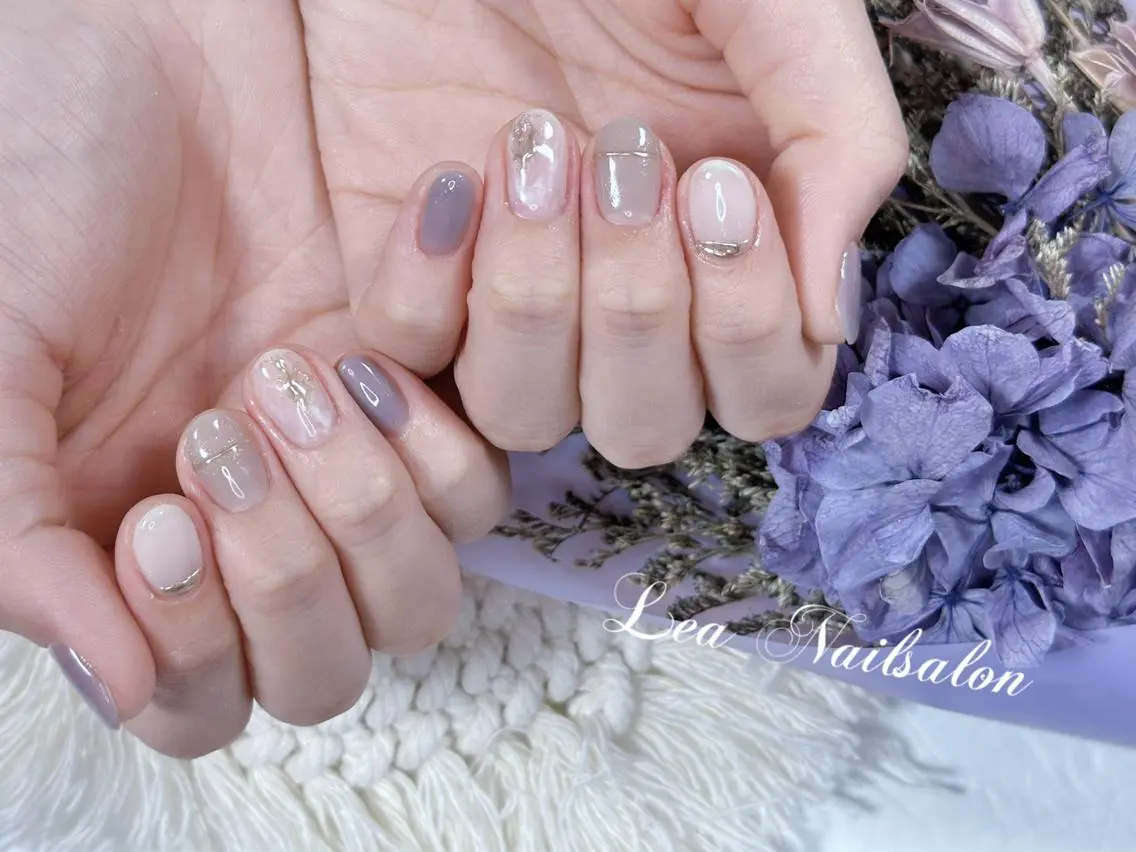 ショート カラー ネイル Le’a NailSalonのネイルデザイン