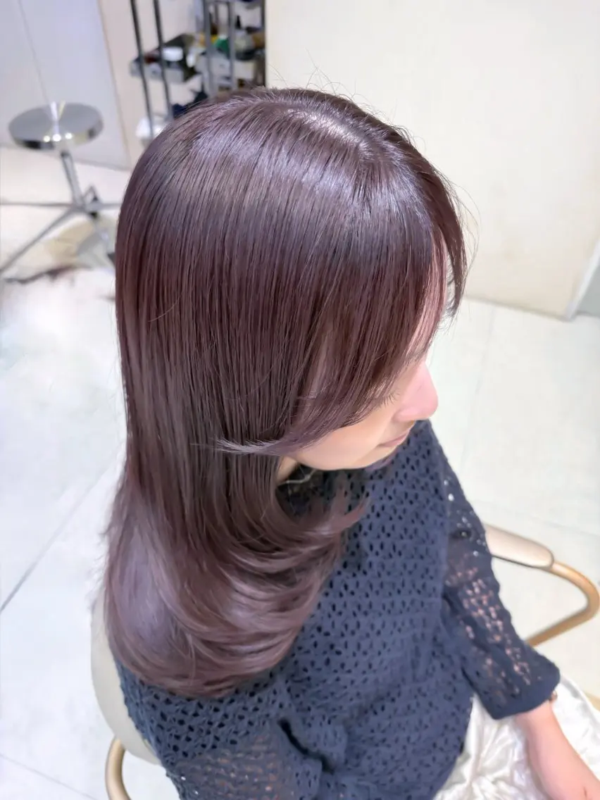 ミディアム カラー カット ヘアカラー トリートメント 🎀やわらかカラー/ 艶カラー/よこやまのヘアスタイル