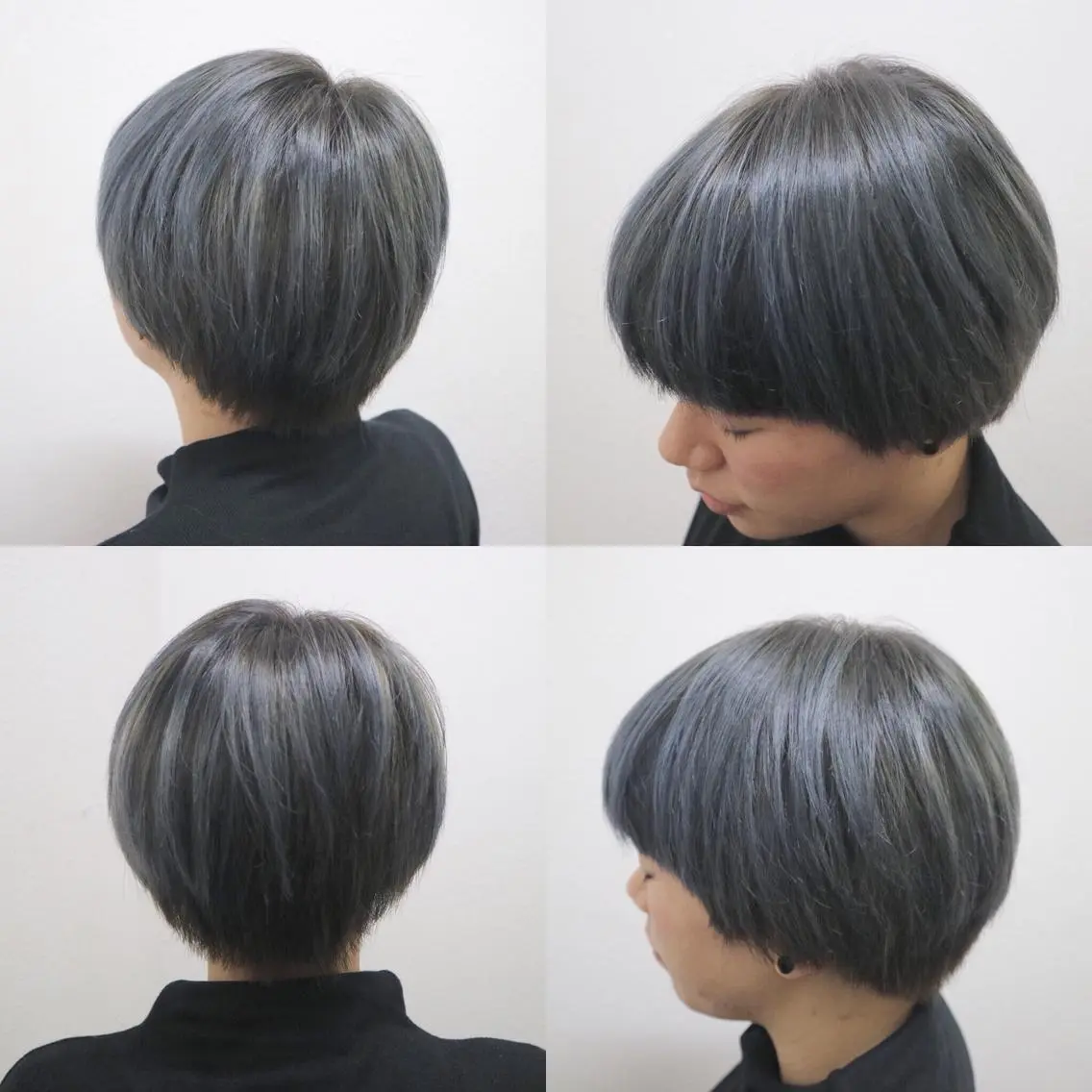 ショート カラー ブルーカラー ブルージュ ヘアカラー トリートメント JILBLAN京都 ショート/ハイライトのヘアスタイル