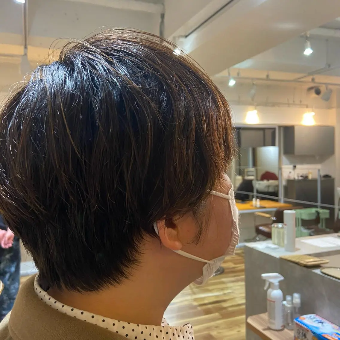 ショート パーマ ショートヘア SALTWATER AYARIのヘアスタイル