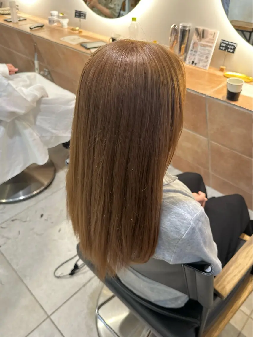 ロング カラー ヘアカラー 横浜⭐️カラー モデル🌻あみ🌻のヘアスタイル