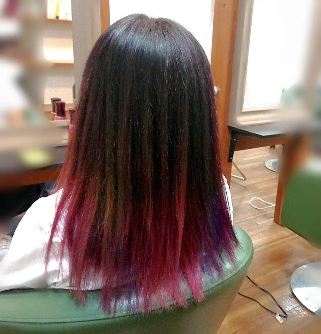 ロング ヘアカラー トリートメント 渡辺 康行のヘアスタイル