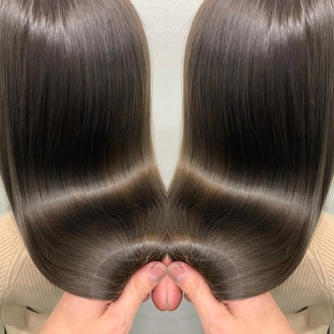 セミロング カラー ヘアアレンジ 髪質改善 トリートメント 縮毛矯正 🎨カラー満足度 500%💫ヅル💫のヘアスタイル