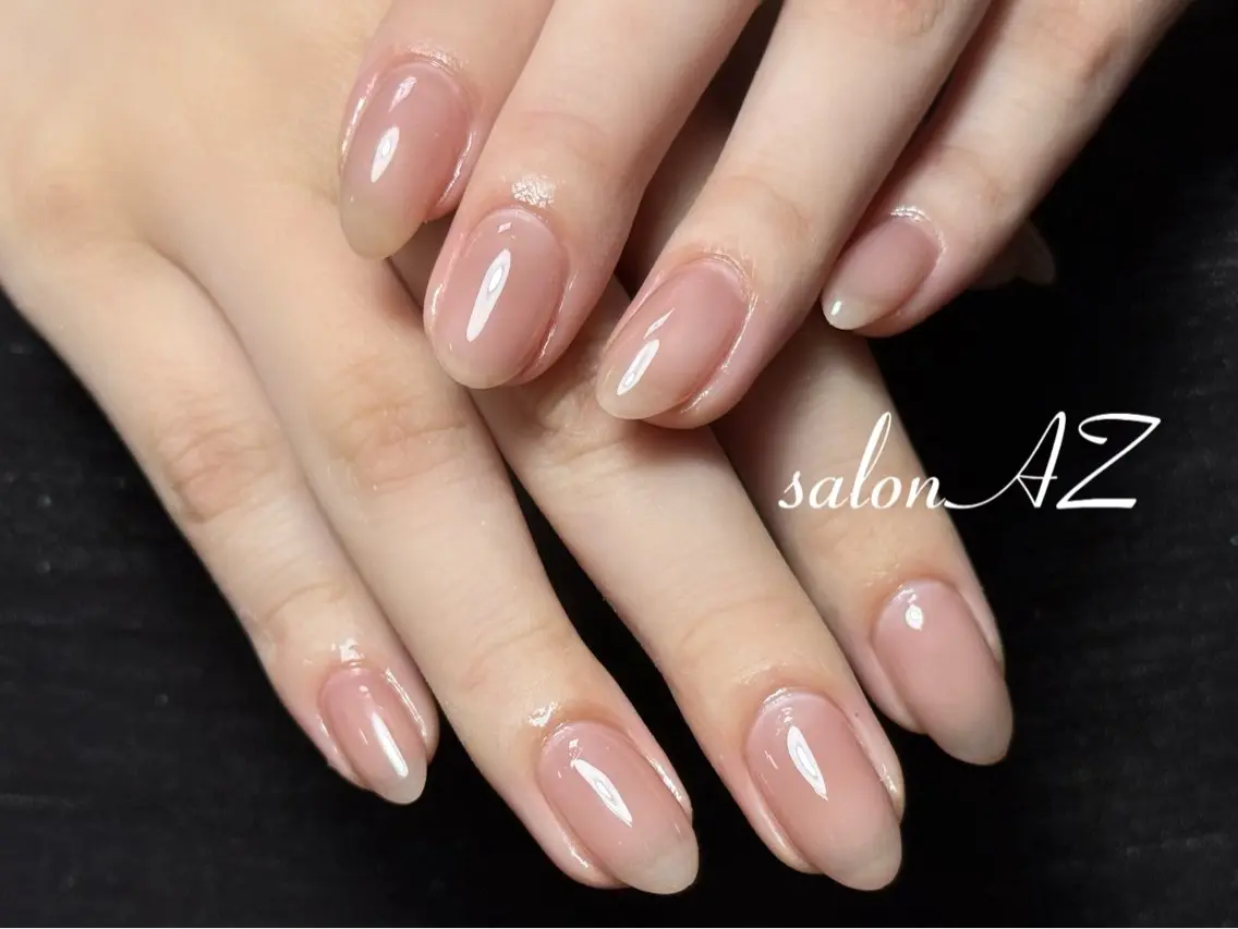 ネイル アートネイル 長さ出し フットネイル フレンチネイル ジェルネイル ハンドネイル salon AZのネイルデザイン