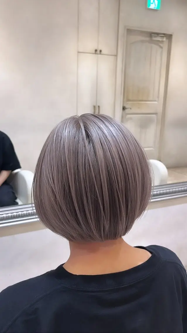 カラー ブリーチ ケアブリーチ ハイトーンカラー 地毛風ストレート/ 髪質改善/セキネのヘアスタイル