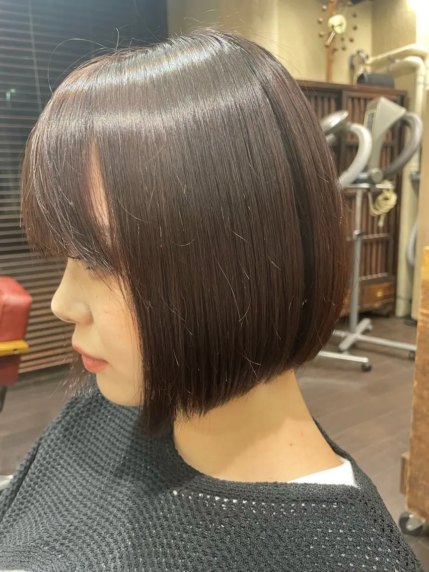 ショート 切りっぱなしボブ ボブ ユヅキ 【8月限定クーポン】のヘアスタイル