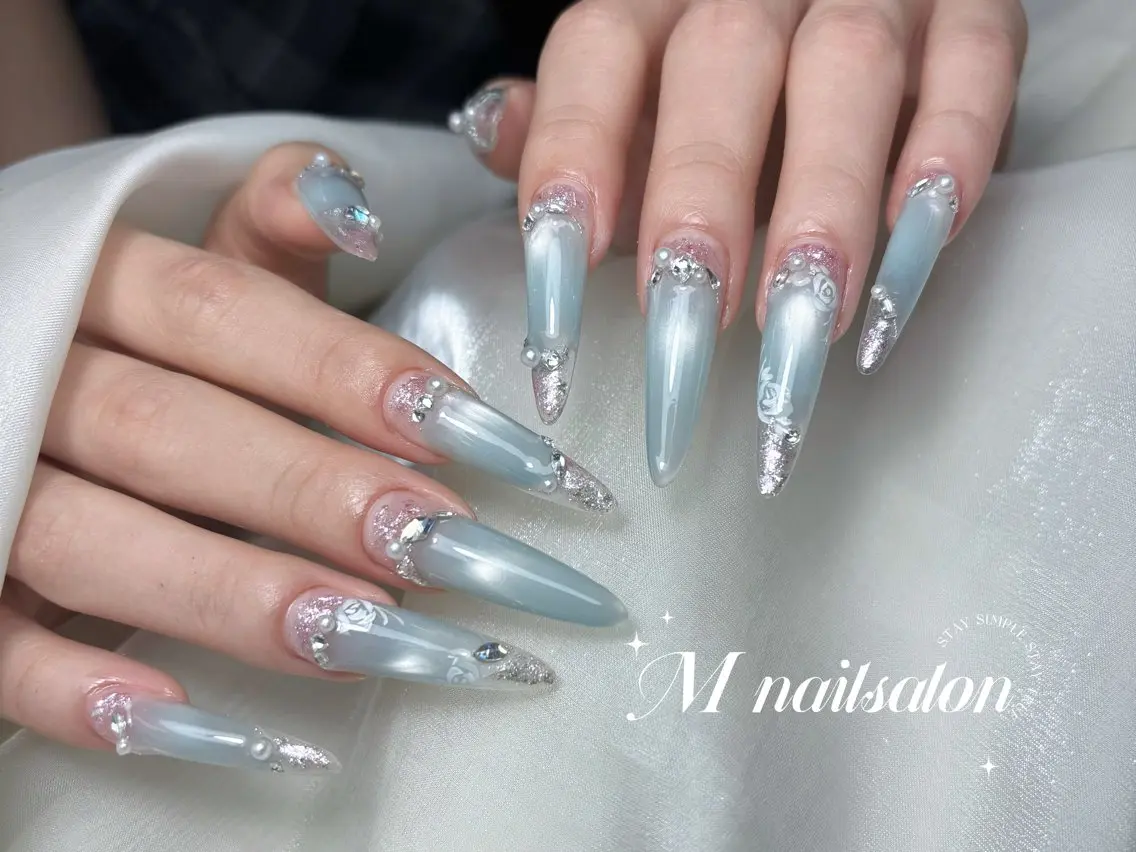 ネイル ハンドネイル M🌷nail 長さだし専門店のネイルデザイン