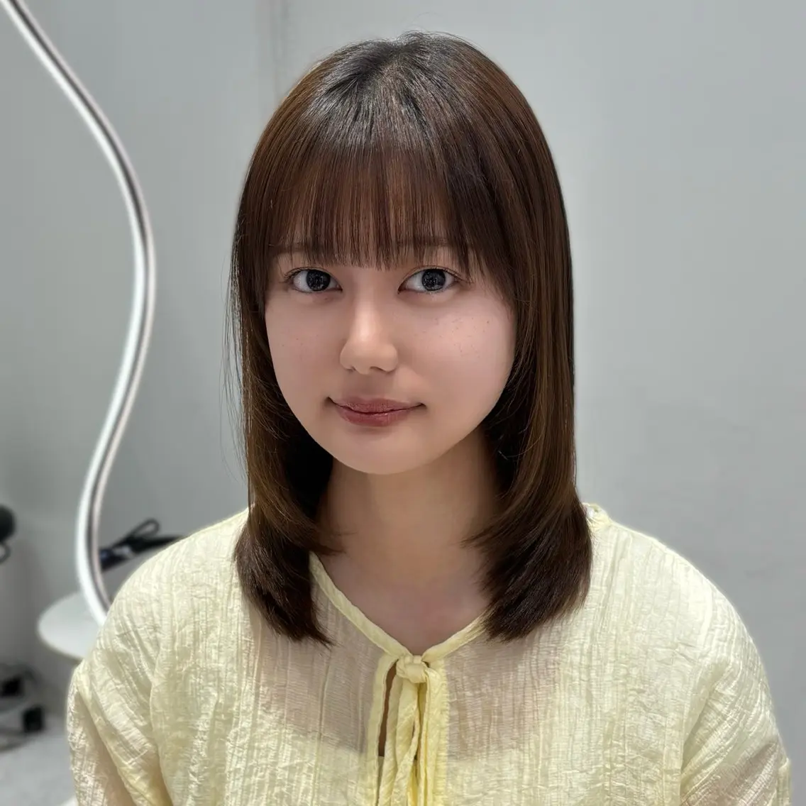 ミディアム 韓国風ヘア レイヤーカット ローレイヤー 後藤 瑠菜のヘアスタイル
