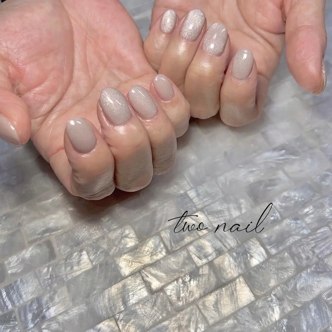 ネイル アートネイル フットネイル ハート キラキラネイル マグネットネイル ハンドネイル two nailのネイルデザイン