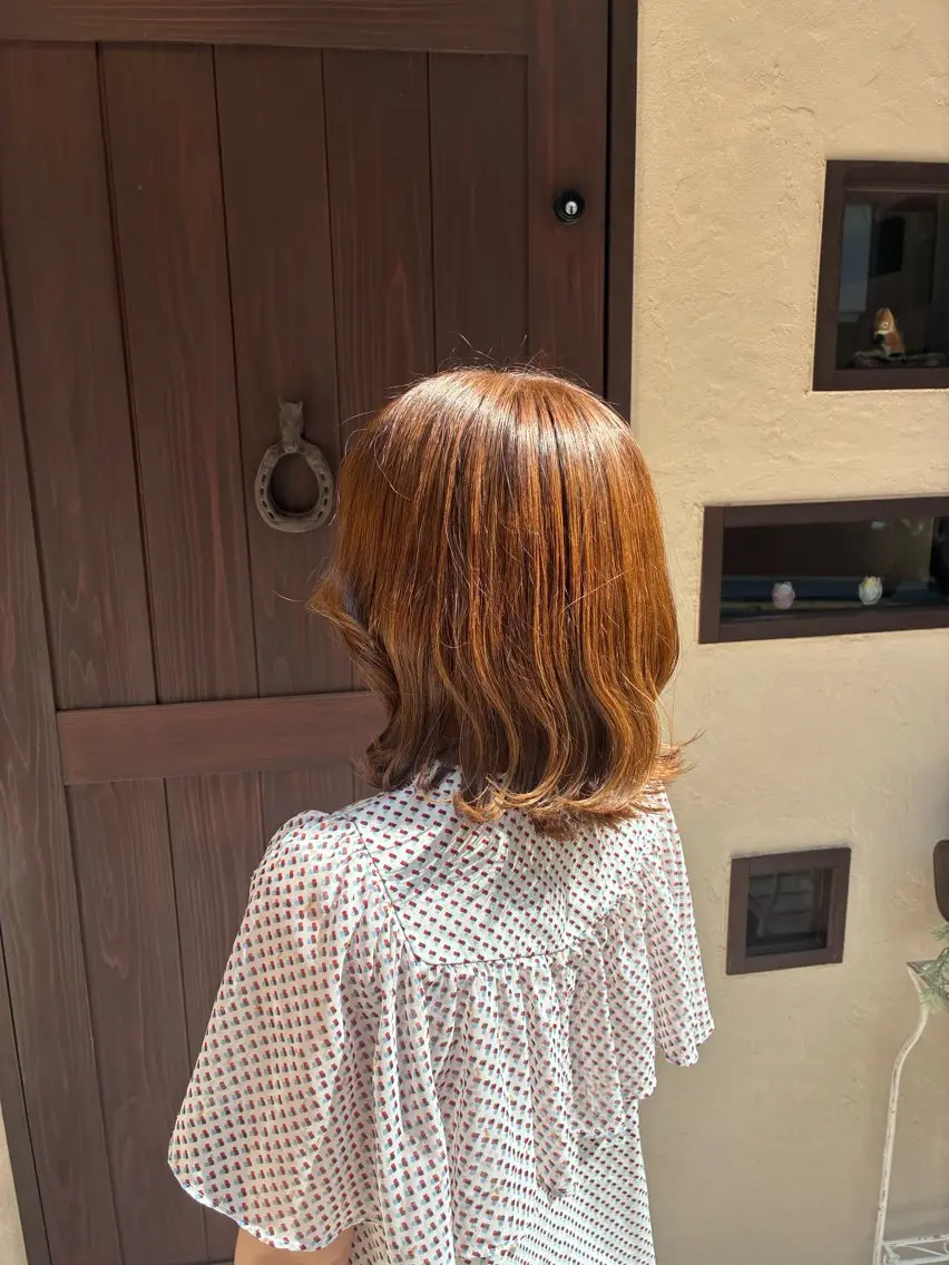 ミディアム カラー アッシュ ヘアカラー 若林 美帆のヘアスタイル