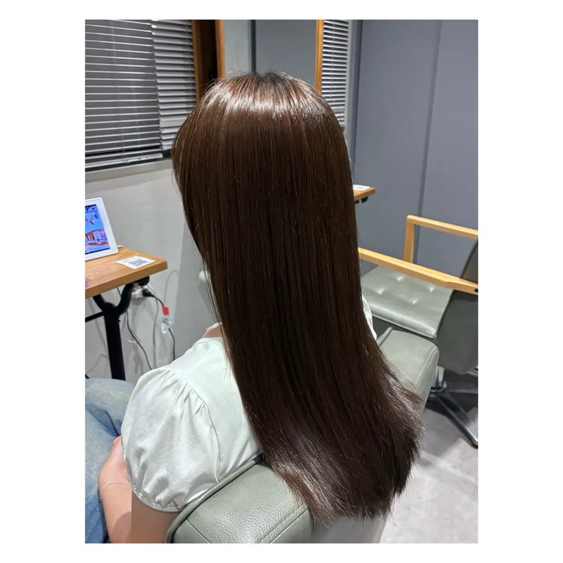 ロング 縮毛矯正 石橋 咲のヘアスタイル