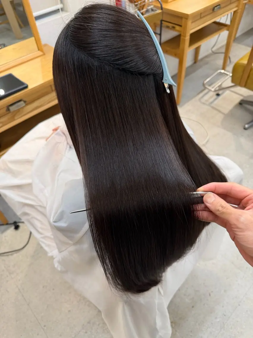 セミロング 縮毛矯正 トリートメント formage 福岡佳祐のヘアスタイル