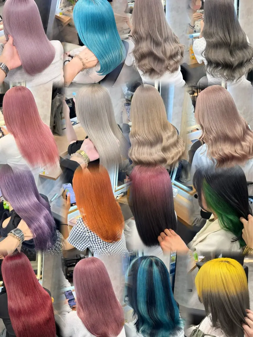 ロング カラー パーマ ヘアアレンジ カット ヘアカラー トリートメント ヘッドスパ 透明感ブリーチカラー 🌈TOMOHIROのヘアスタイル