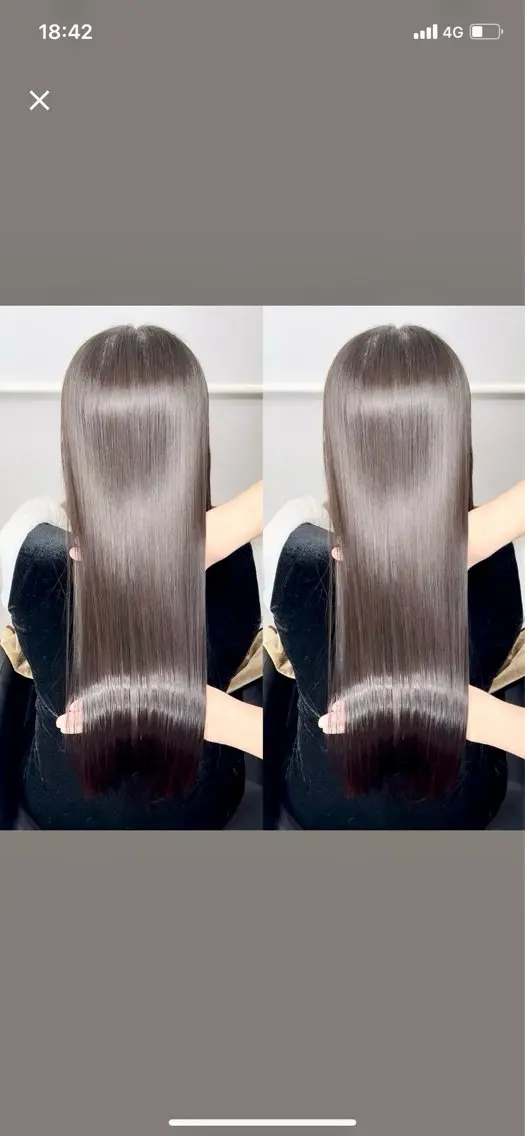 ミディアム カラー パーマ トリートメント ✨美髪矯正×髪質改善 🍎カイト🍎渋谷のヘアスタイル