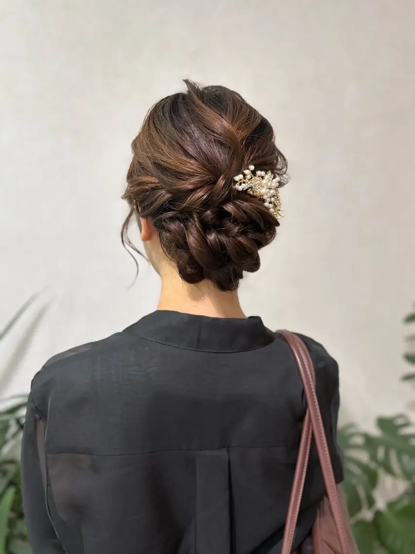 ロング ヘアアレンジ ヘアセット ヘアセットサロン /上坪愛美のヘアスタイル