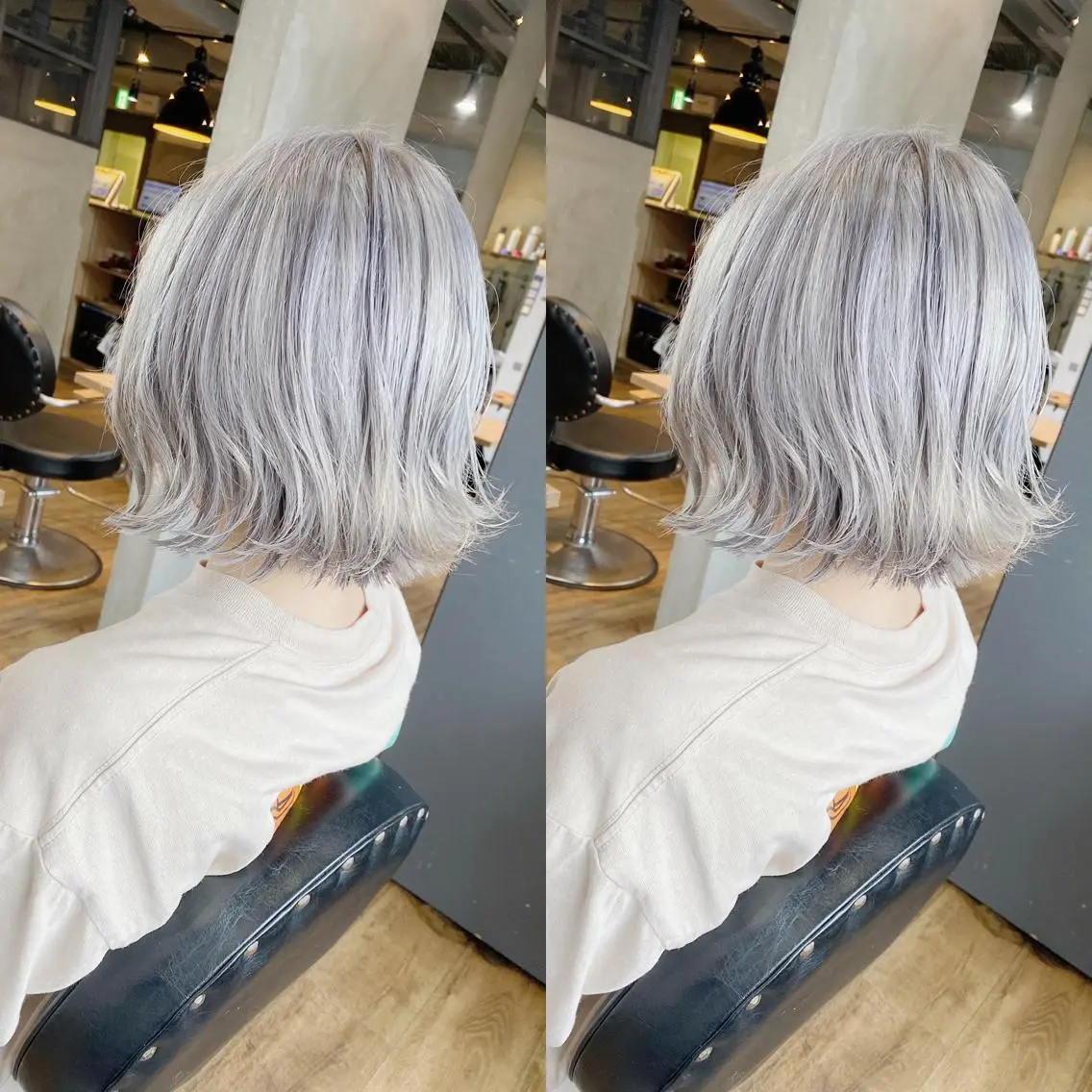 ミディアム カラー ヘアカラー yoriダブルカラー 代表すがわらのヘアスタイル