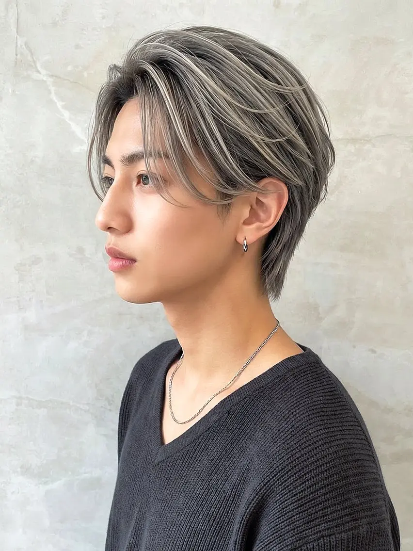 【メンズ限定】名古屋/カット+バレイヤージュカラーモデル募集 施術後にスタイル撮影をさせていただきます!期間限定🌿の写真
