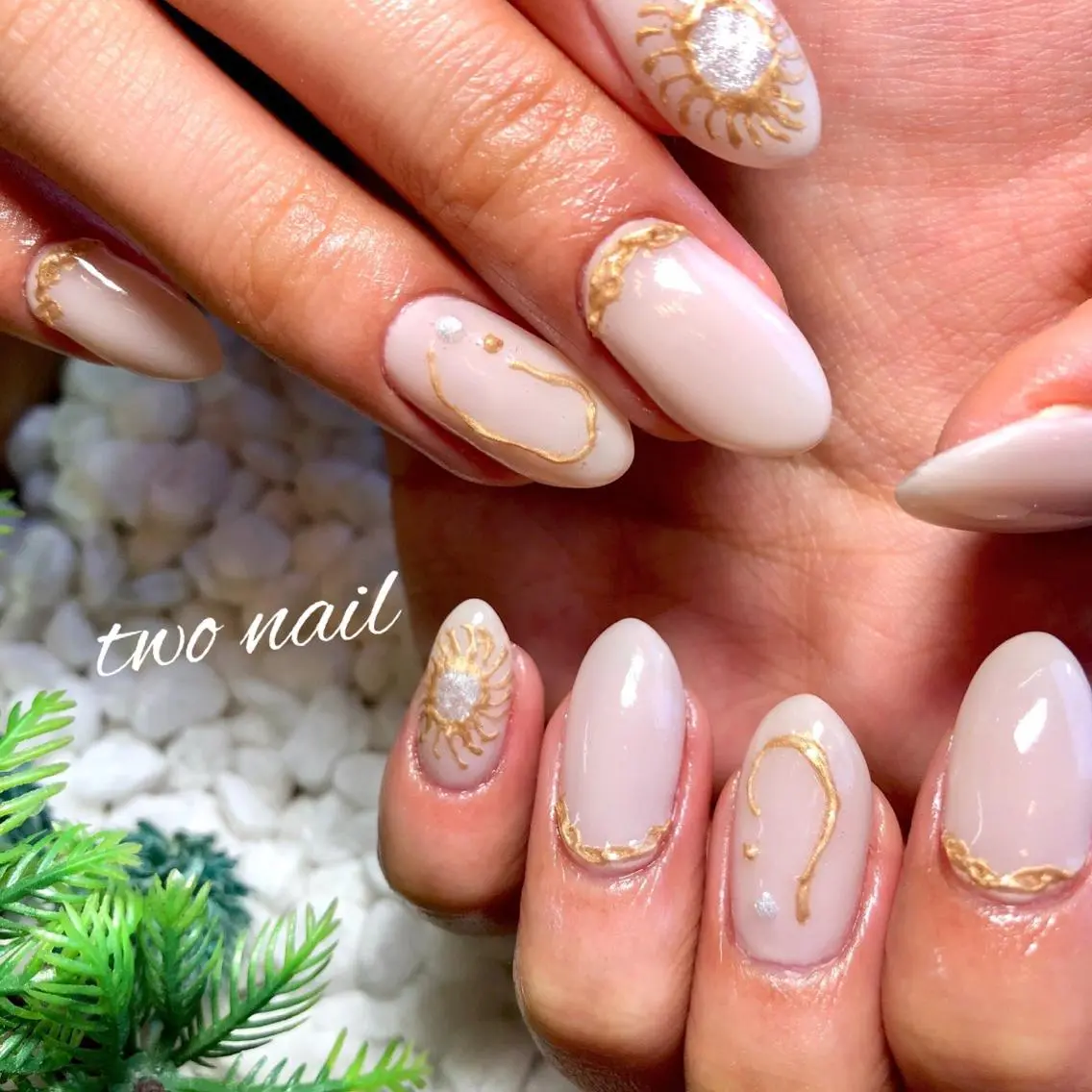 ネイル アートネイル フットネイル ハート ホワイト two nailのネイルデザイン
