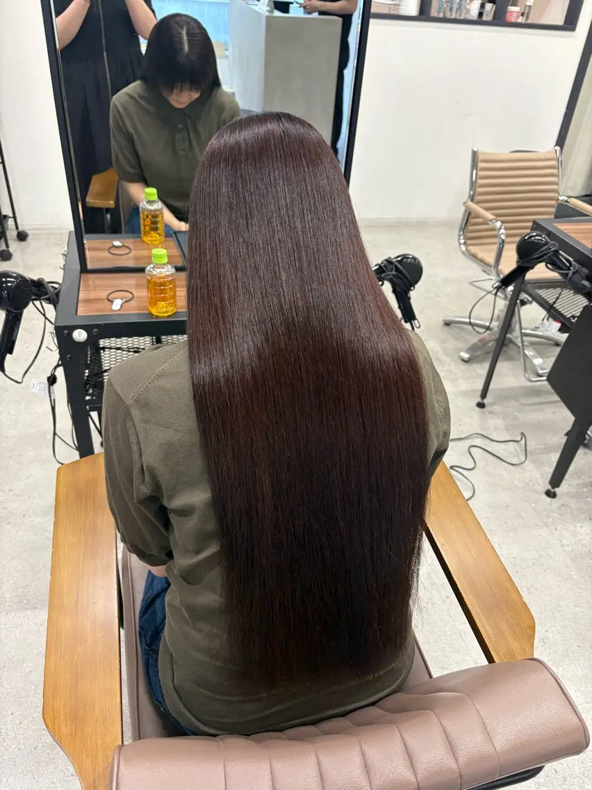 ロング カット 縮毛矯正 🐈外山　ユカリ🐈 モデル募集中のヘアスタイル