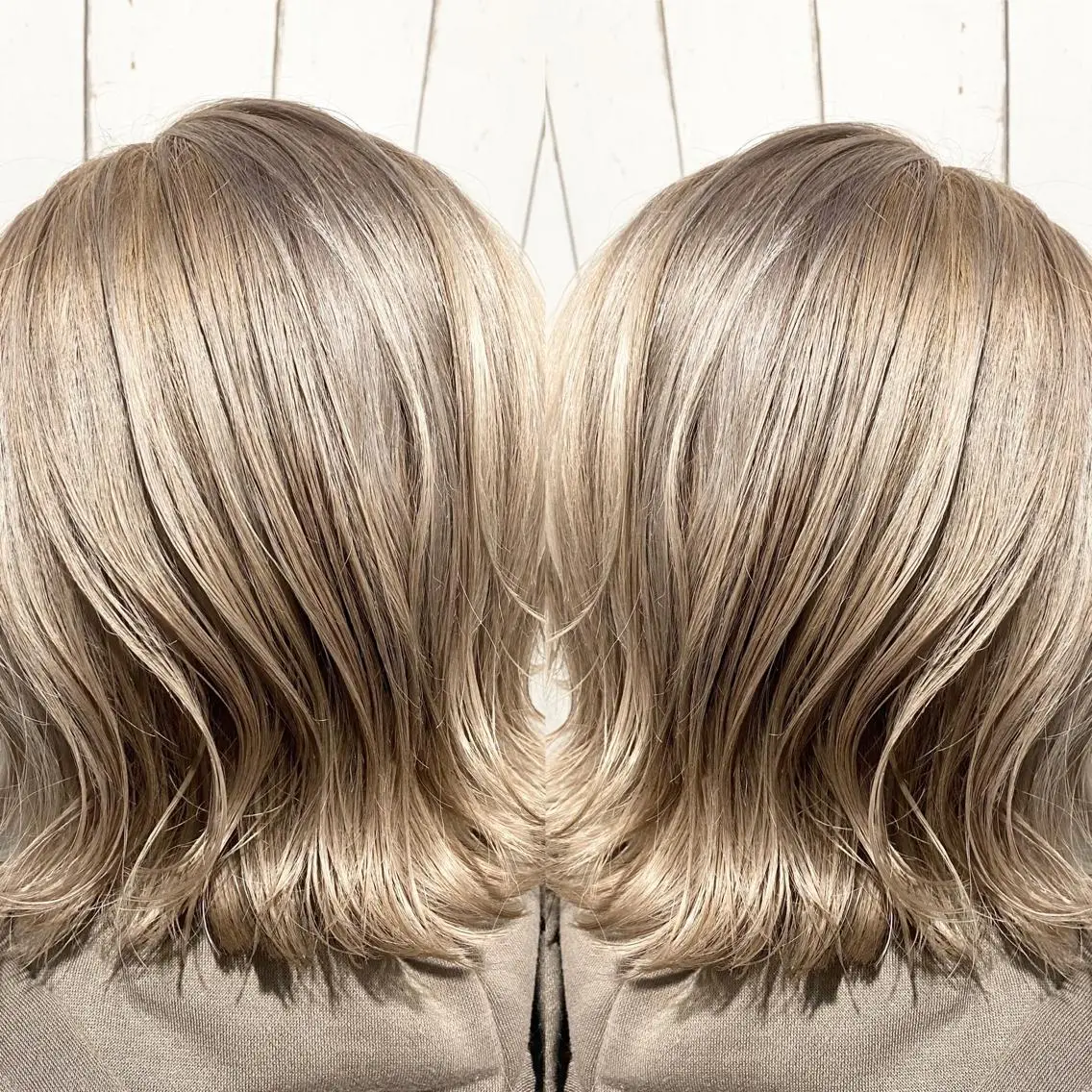 セミロング カラー パーマ ヘアアレンジ アッシュ バレイヤージュ ベージュカラー ブリーチ 透明感カラー ヘアカラー トリートメント 👑指名率No.1 👑坂口飛翔のヘアスタイル