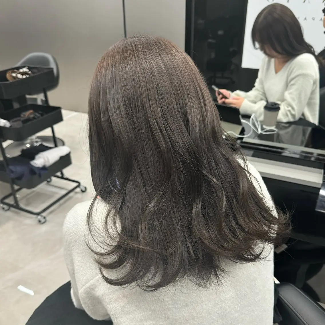 ミディアム カラー 新宿/顔周りカット/ レイヤー/がっきーのヘアスタイル