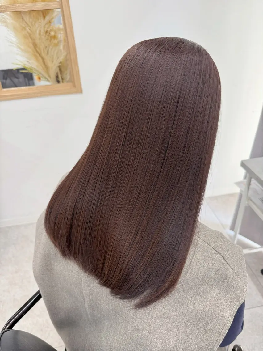 ロング カラー ブラウンカラー 髪質改善 縮毛矯正×髪質改善 店長　DAITOのヘアスタイル