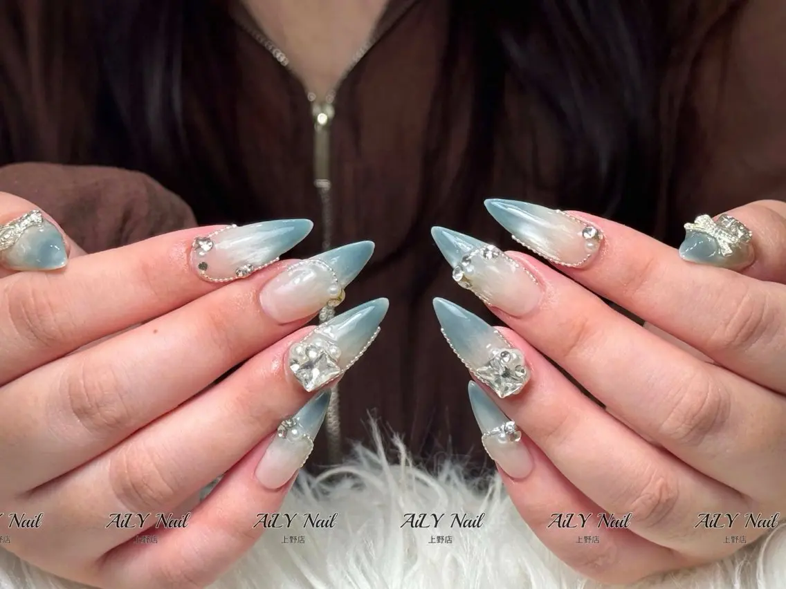 ネイル アートネイル ジェルネイル マグネットネイル ニュアンスネイル シンプルネイル ハンドネイル AiLy Nail 上野店のネイルデザイン