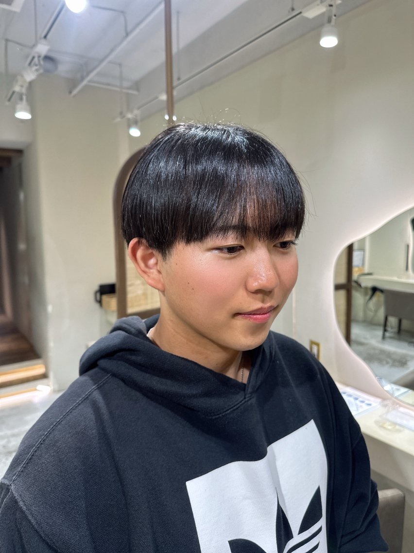 メンズ マッシュ シースルーマッシュ 上野 秀のヘアスタイル