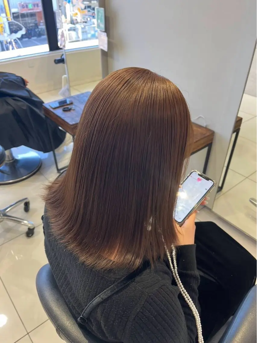 ミディアム カラー 今泉 蘭のヘアスタイル