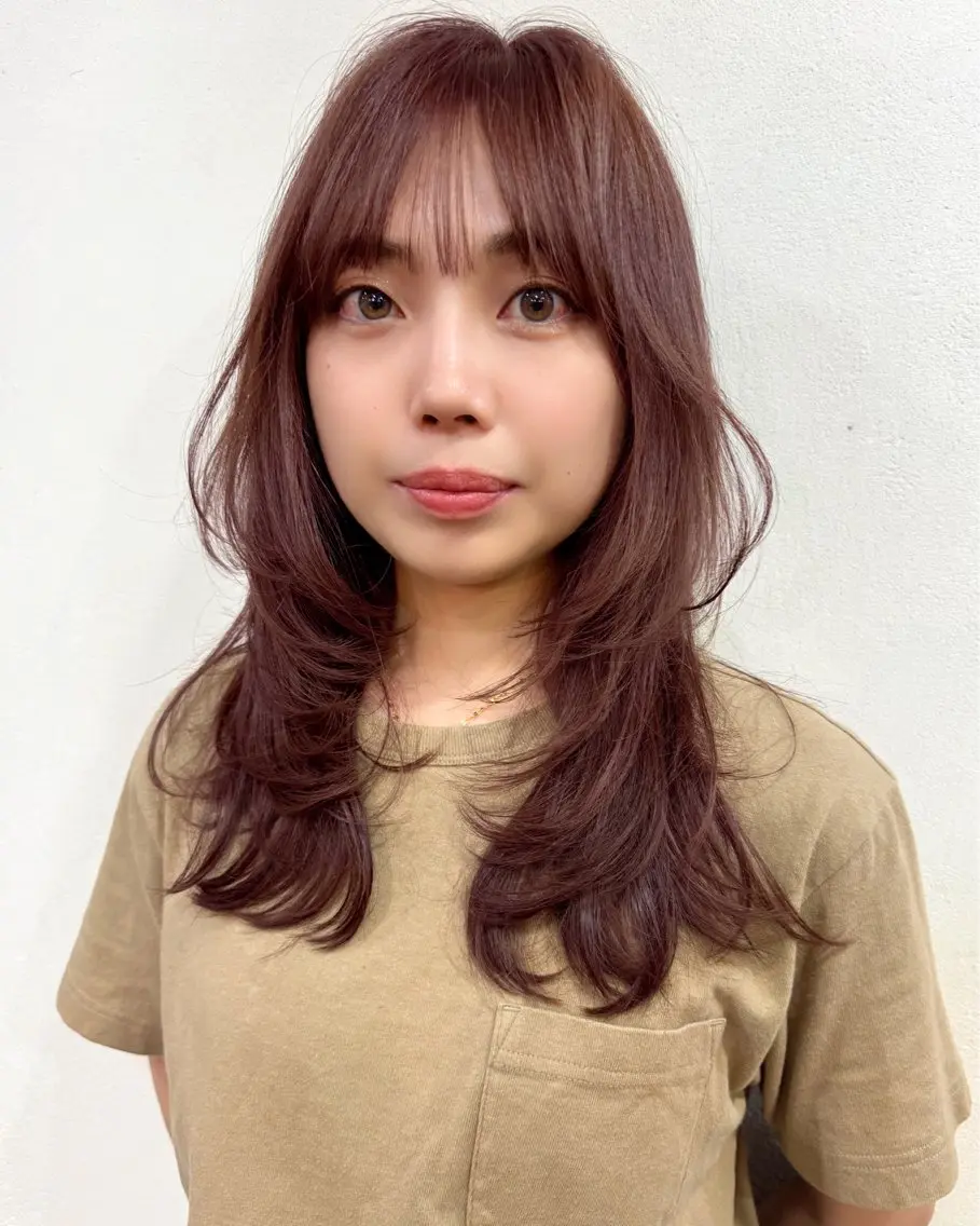 ロング カラー レイヤーカット ロング 似合わせレイヤー 🇰🇷荒木洋文のヘアスタイル