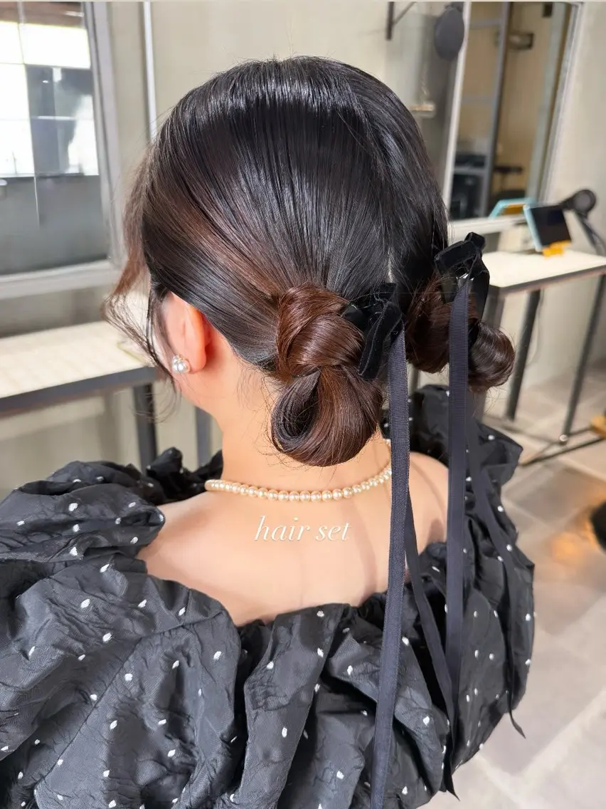 ヘアアレンジ ヘアセット 佐伯 桃のヘアスタイル