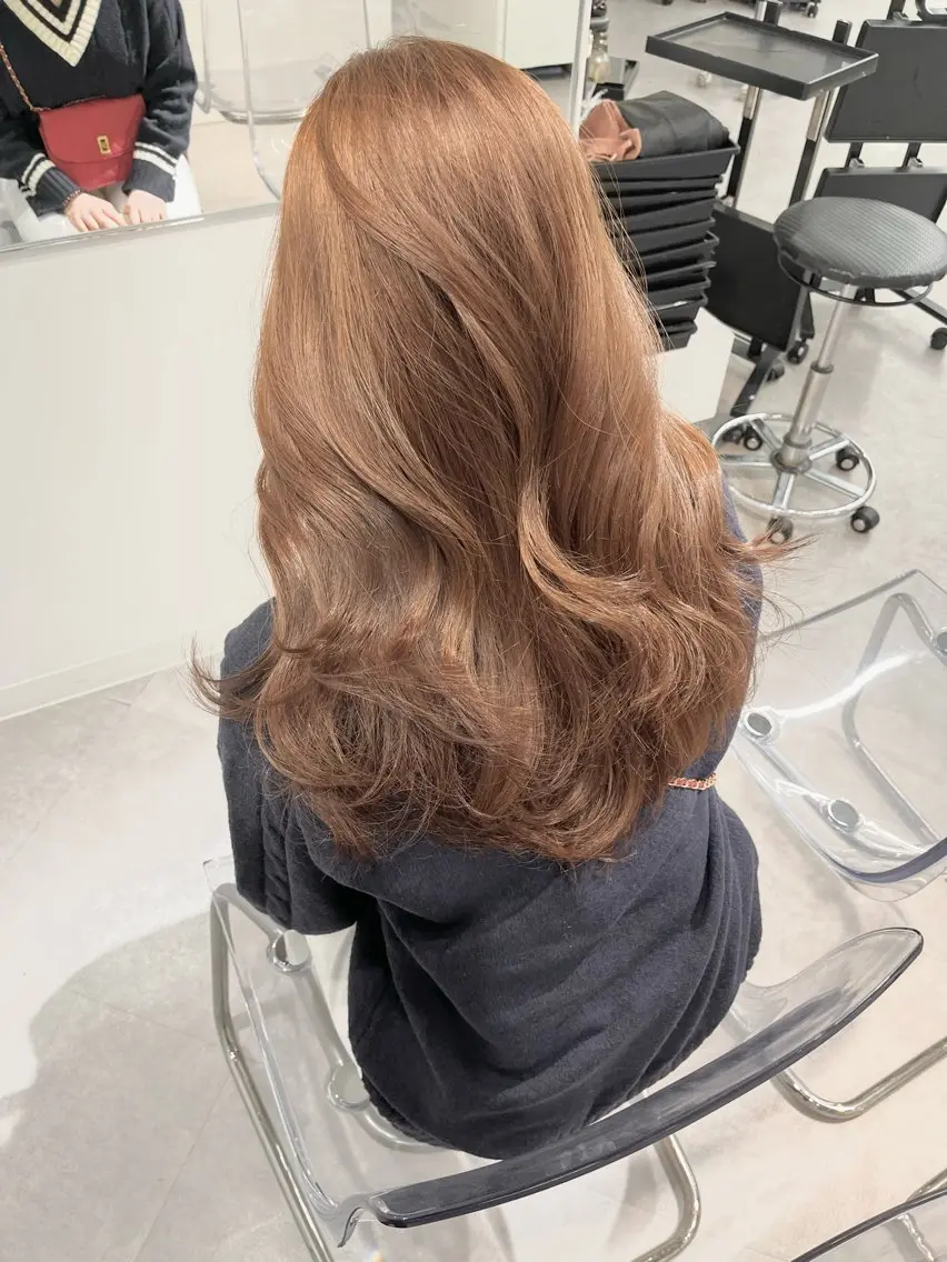ロング カラー カット ヘアカラー トリートメント 韓国ハッシュカット/ 新宿/髪質改善/岡崎のヘアスタイル