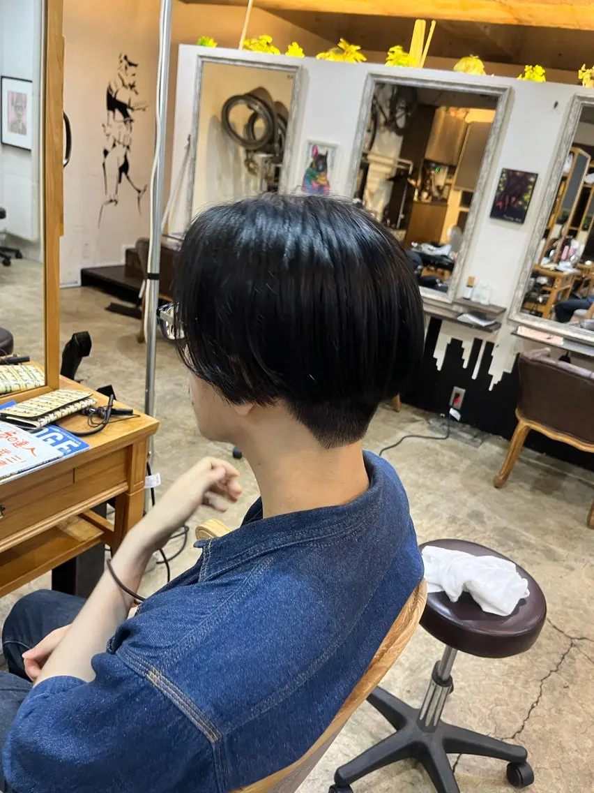 ショート メンズ カット 松原 樹里のヘアスタイル