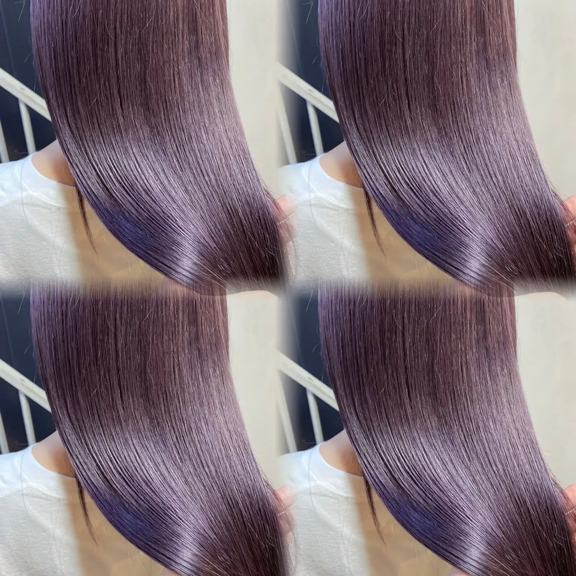 セミロング カラー ヘアカラー トリートメント 🦋REISA🦋 エクステ×ハイトーンのヘアスタイル