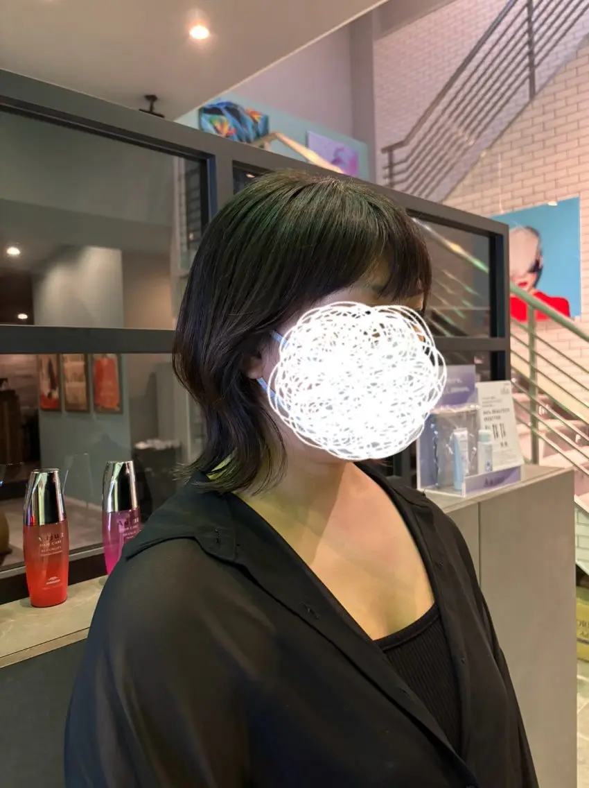 ミディアム ボブレイヤー ボブ レイヤーカット 外ハネヘア カット 🫧古田 穂香🫧カットモデルのヘアスタイル