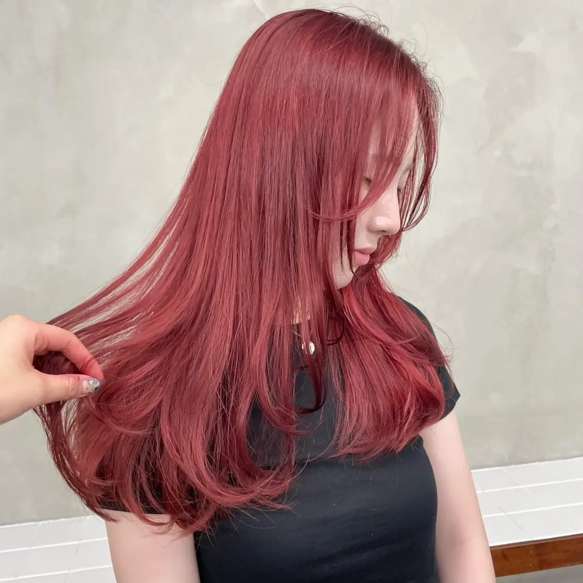 ロング カラー カット ヘアカラー トリートメント 🤍ブリーチなしカラ ー/渋谷/YUU🤍のヘアスタイル
